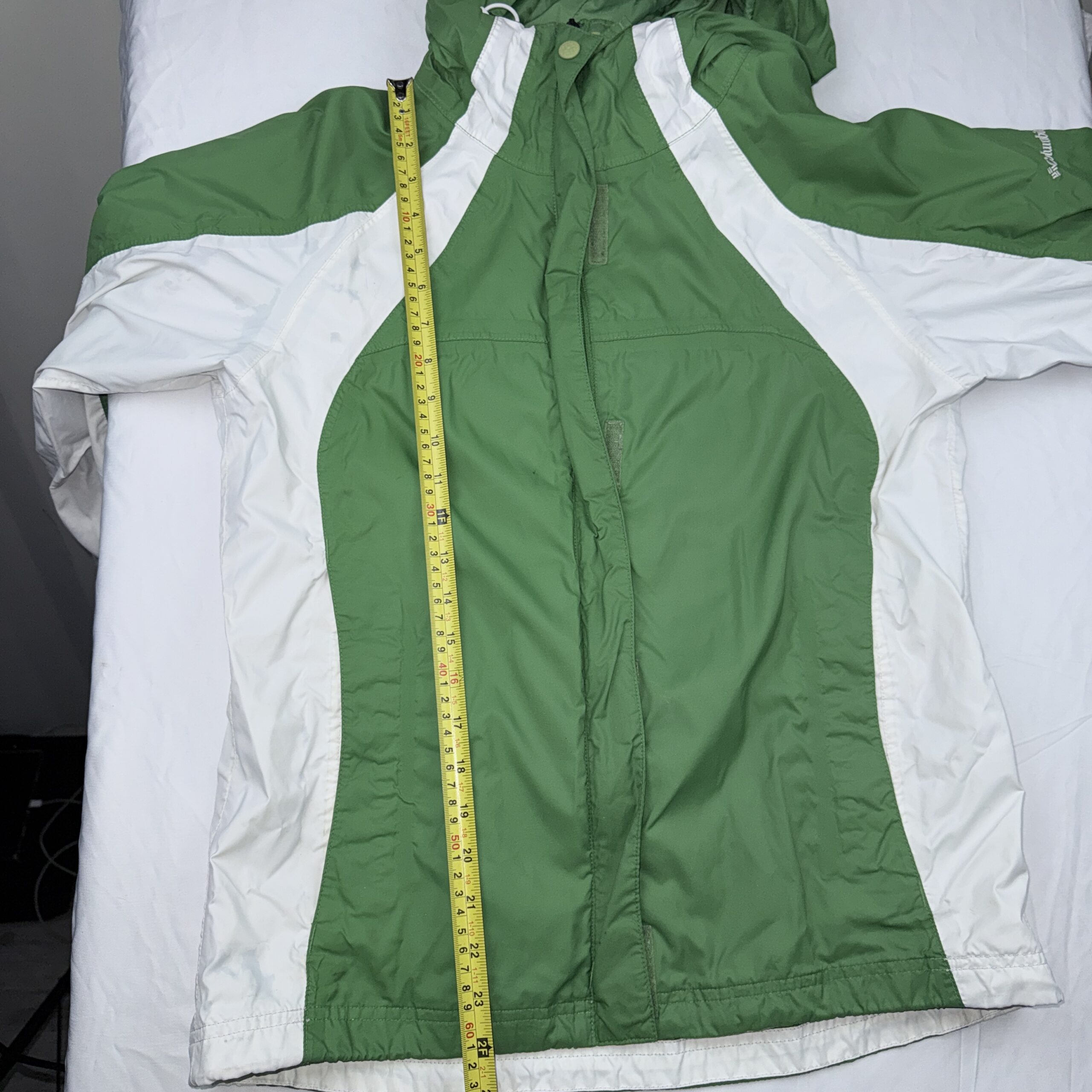 Cortavientos Columbia Bicolor Verde/Blanco Talla M Mujer - Imagen 8