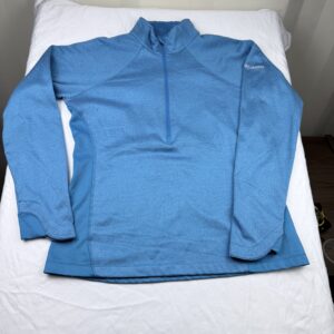 Polerón Técnico Columbia 1/4 Zip Azul Turquesa Talla L Mujer