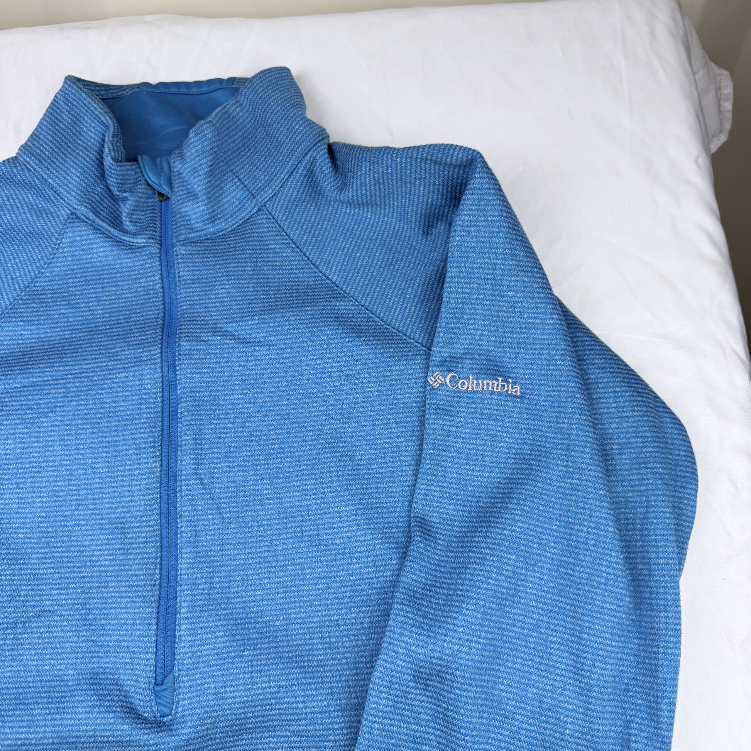 Polerón Técnico Columbia 1/4 Zip Azul Turquesa Talla L Mujer - Imagen 2