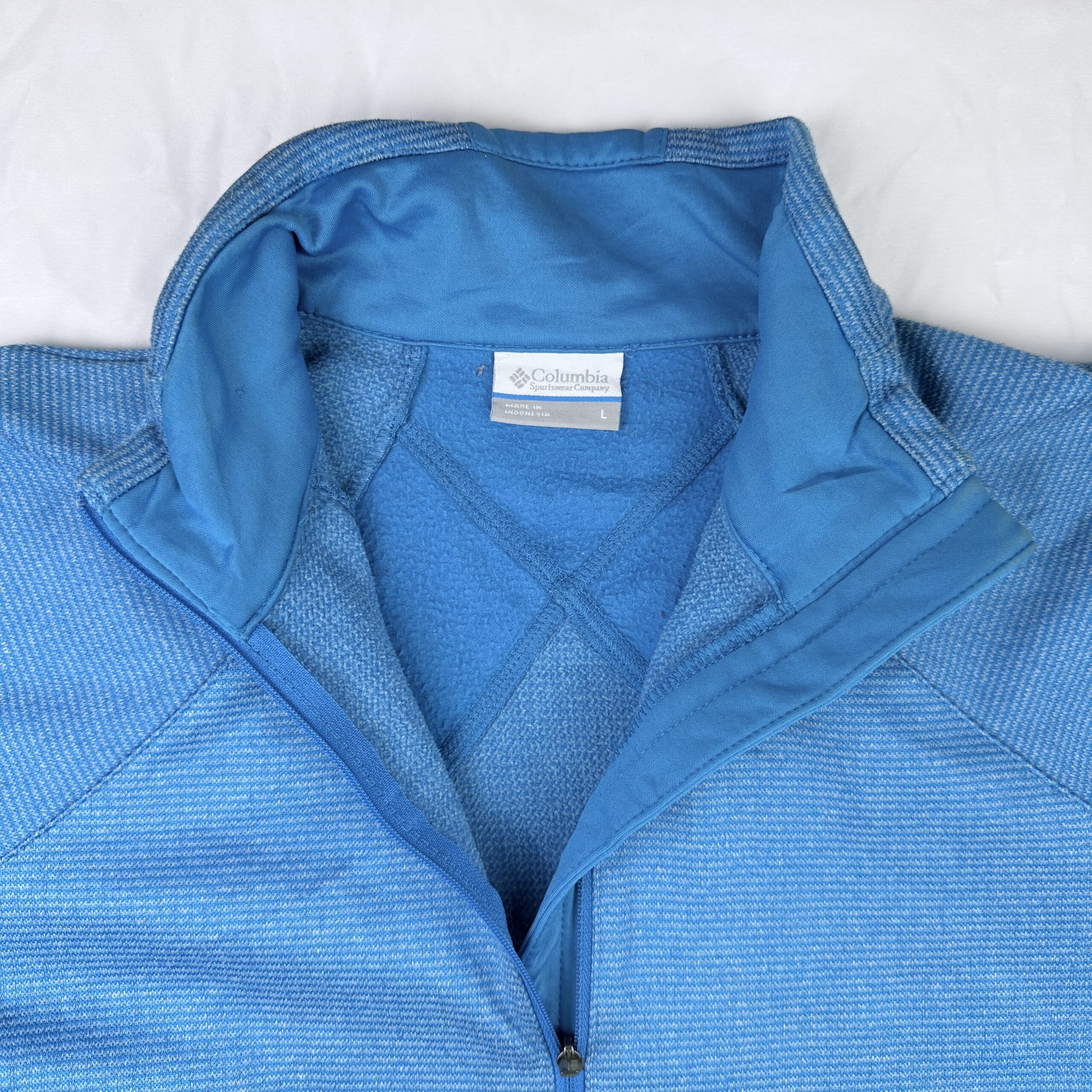 Polerón Técnico Columbia 1/4 Zip Azul Turquesa Talla L Mujer - Imagen 5