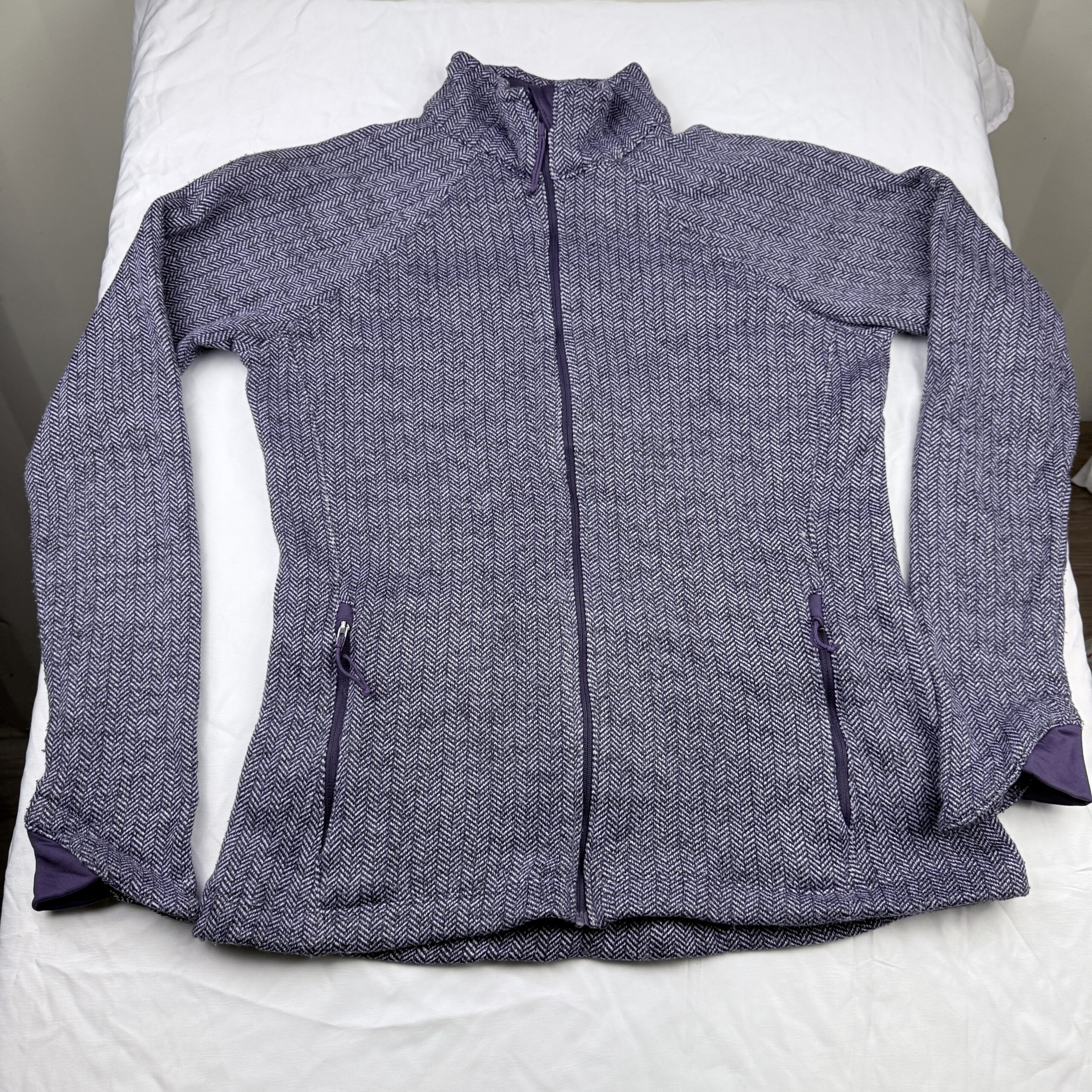 Polar Columbia Morada Texturada Talla L Mujer