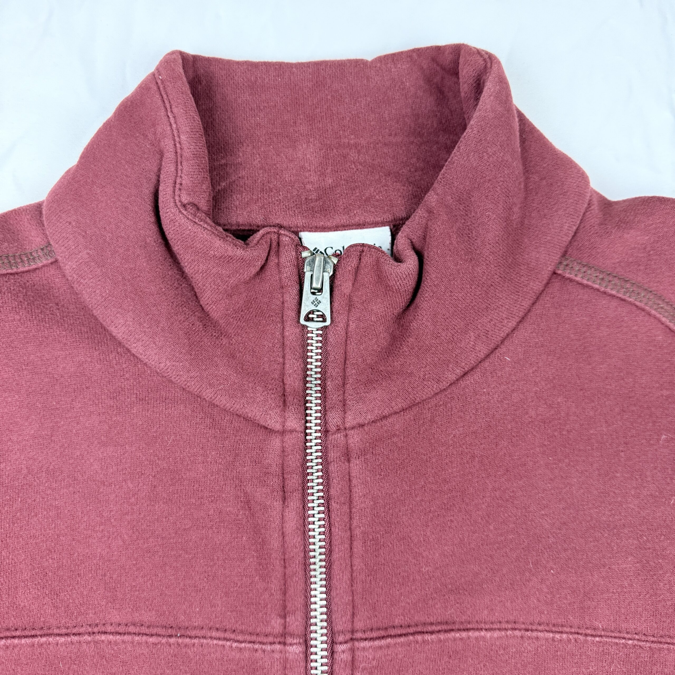 Polerón Columbia Burdeo Full Zip — Talla L Mujer - Imagen 3