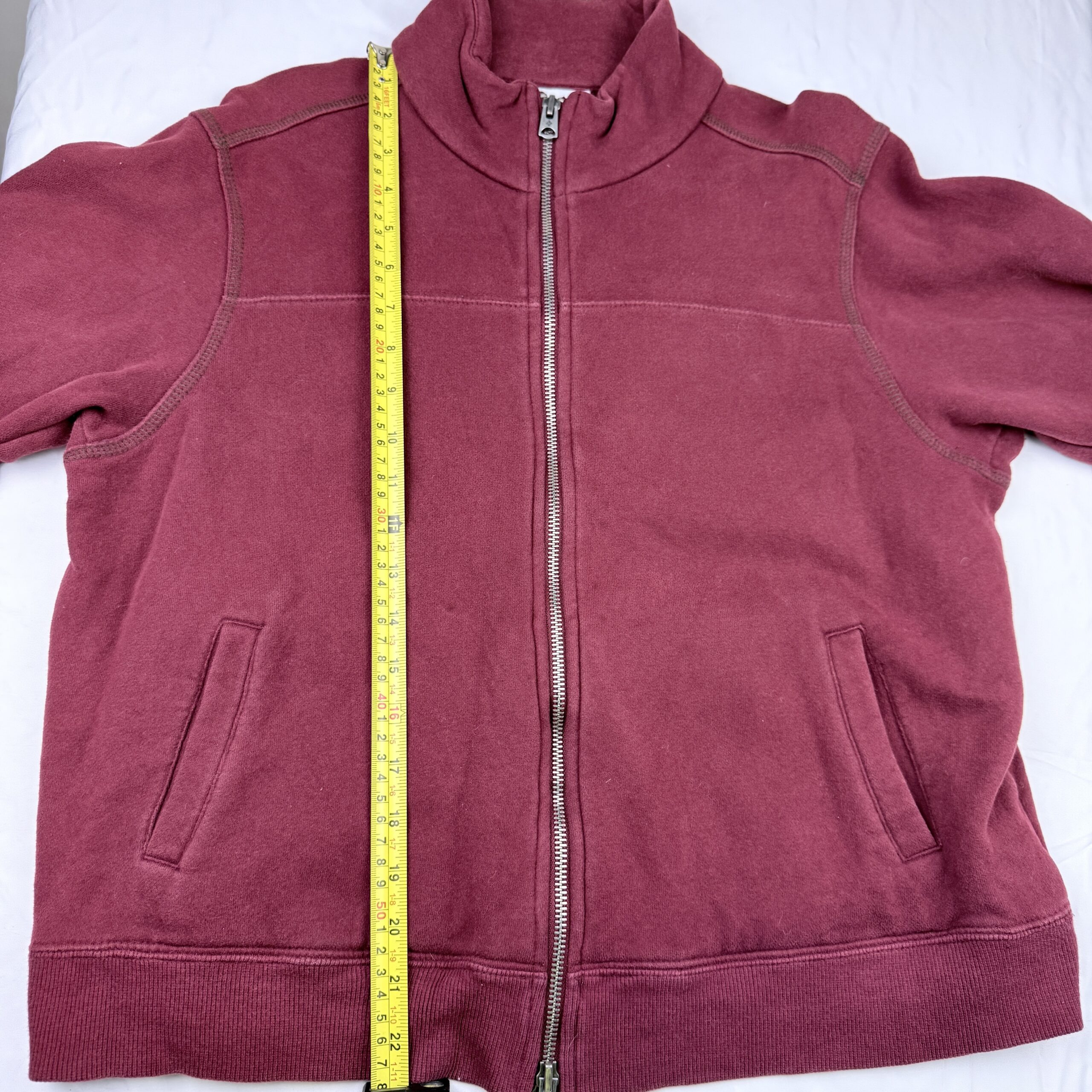 Polerón Columbia Burdeo Full Zip — Talla L Mujer - Imagen 7