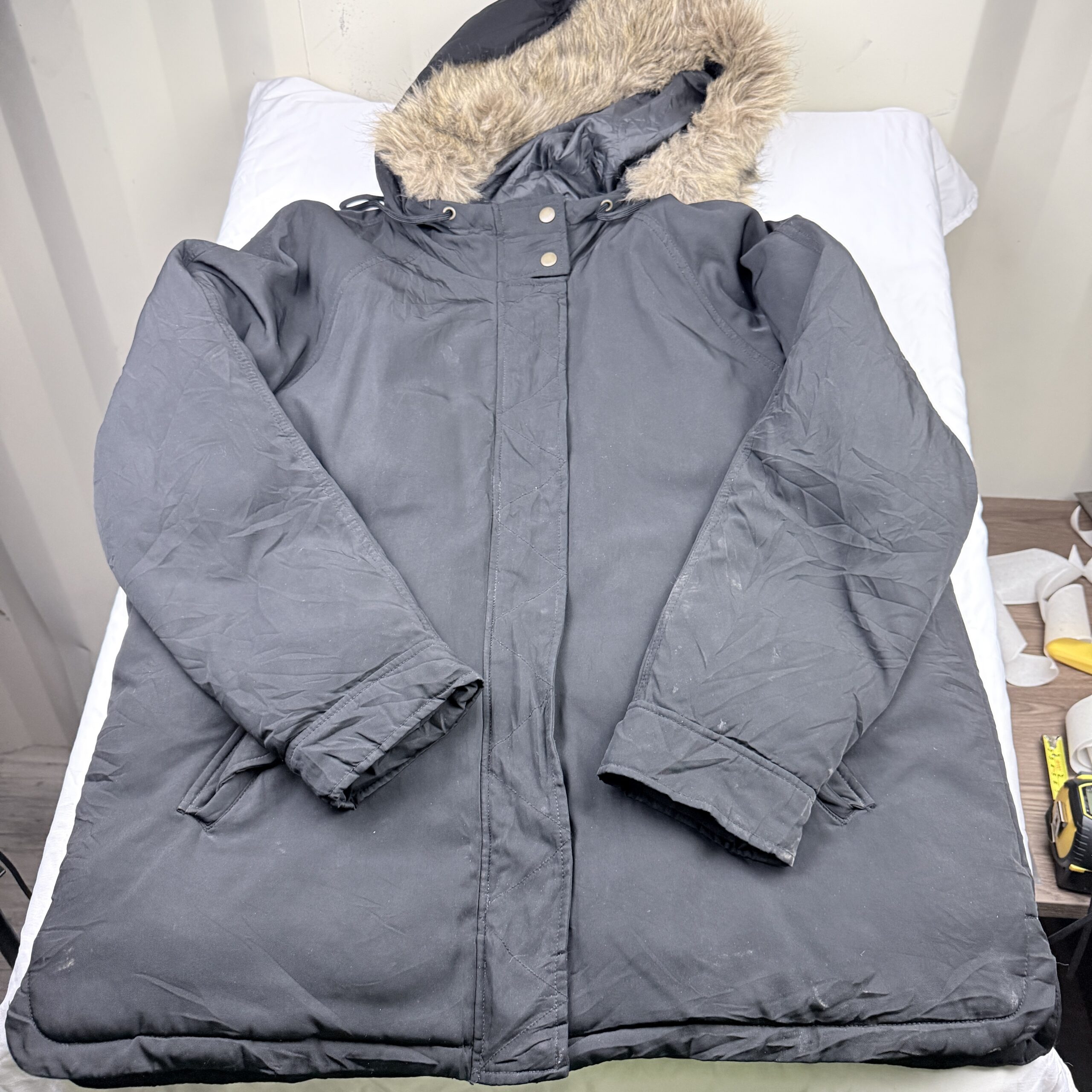 Parka de Invierno Old Navy Negra con Capucha — Talla XL Mujer