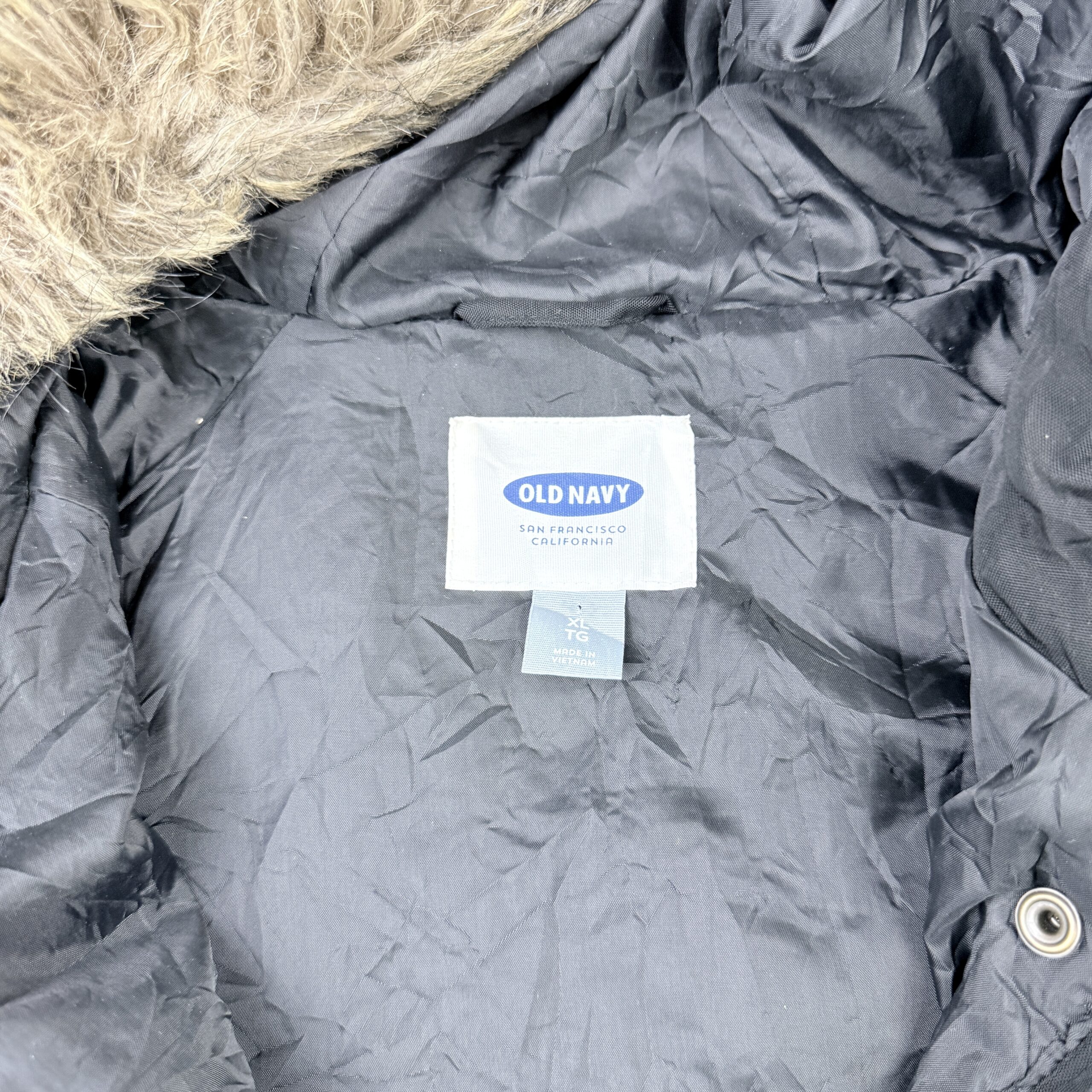 Parka de Invierno Old Navy Negra con Capucha — Talla XL Mujer - Imagen 4