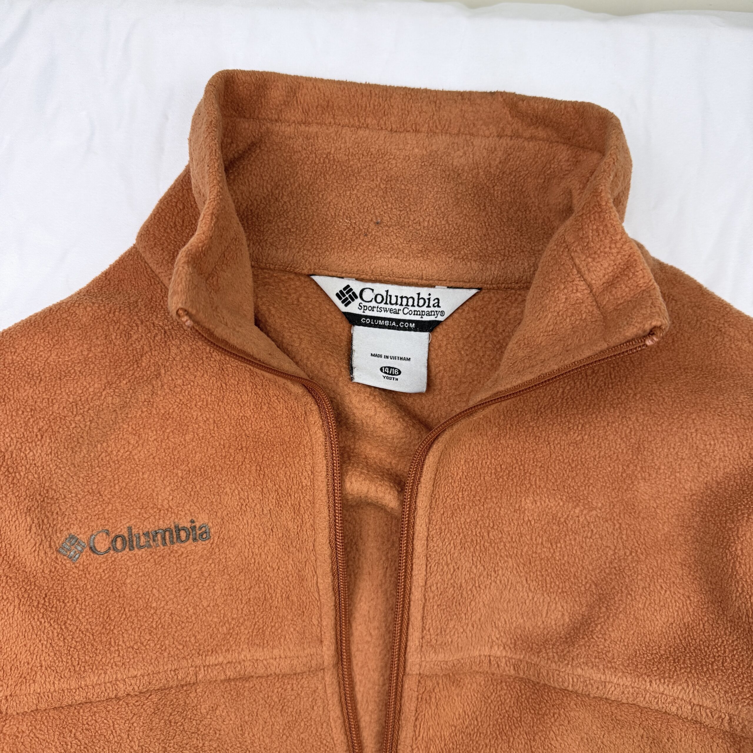 Polar Columbia Bicolor Naranja/Gris Talla L Niño (XS Adulto) - Imagen 3