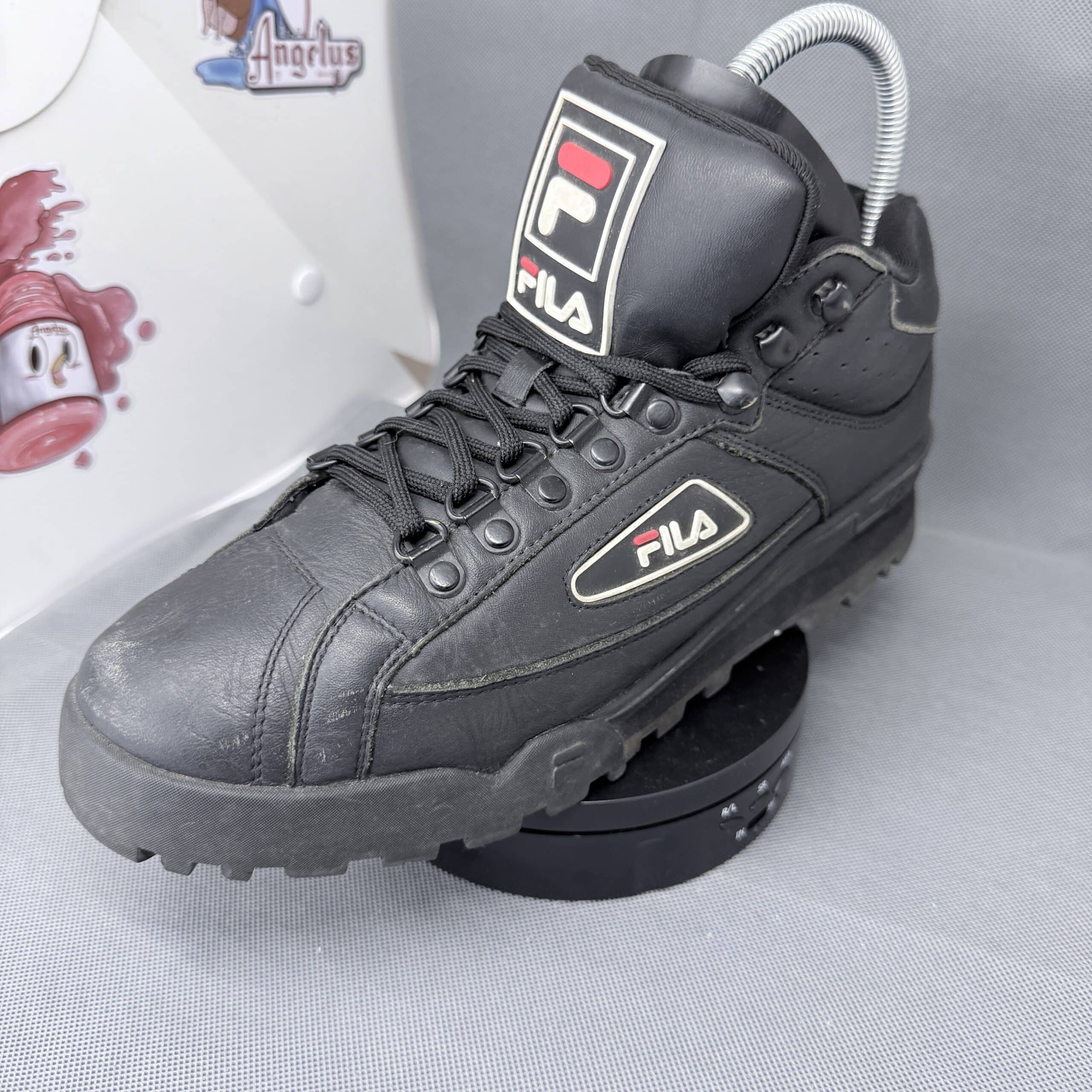 Fila High Top Negra Logo Grande Talla 41