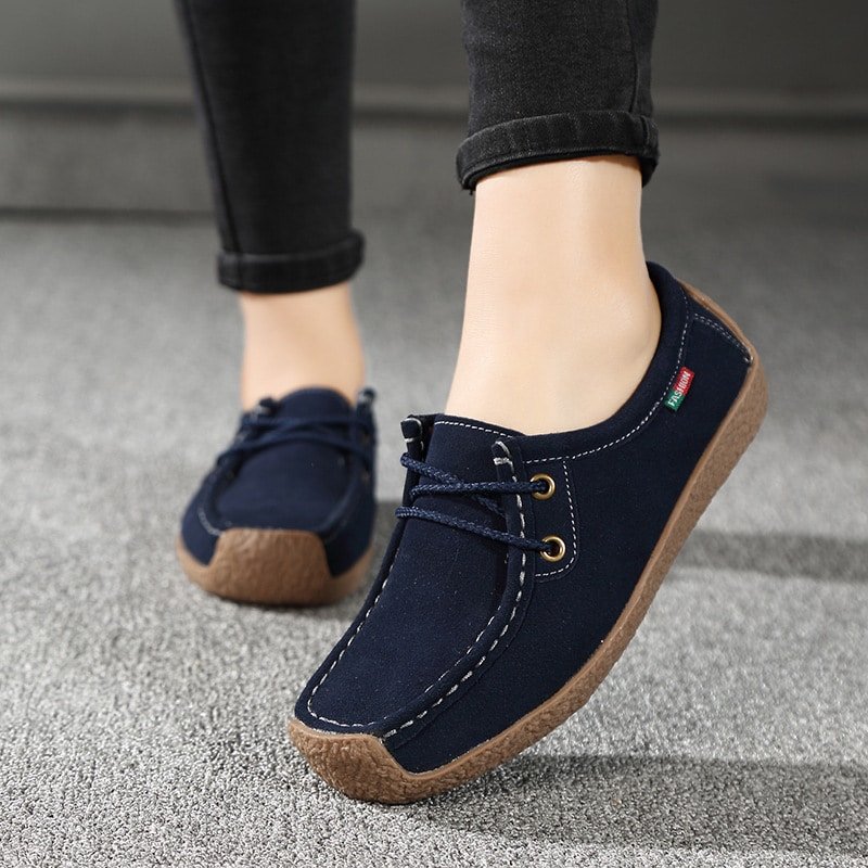 Zapatillas planas con cordones para mujer - Imagen 6