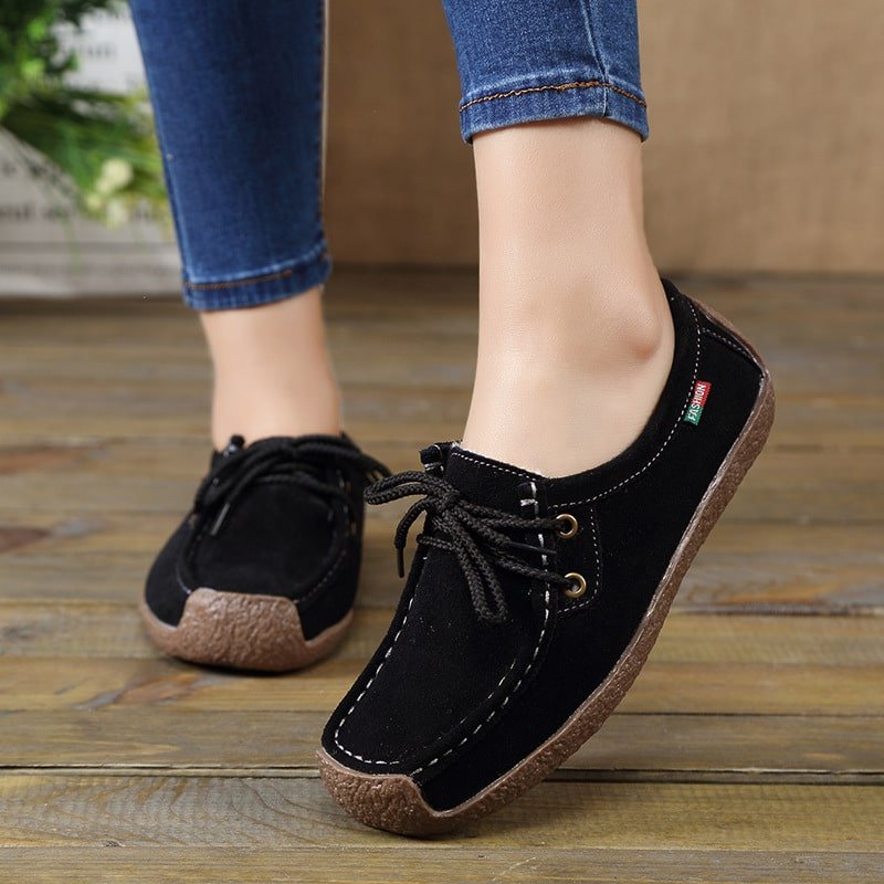 Zapatillas planas con cordones para mujer - Imagen 5