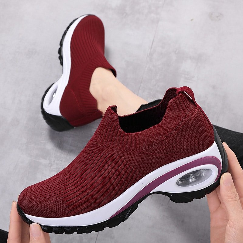 Zapatillas para mujer con amortiguación de aire y malla transpirable - Imagen 2